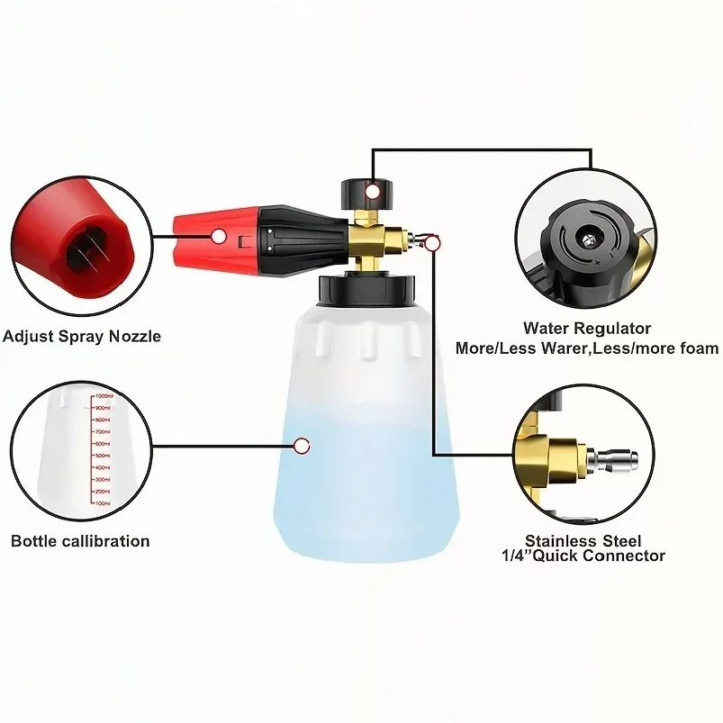 Hogedruk PA Schuimkanon, verst - Foam Cannon Car Wash recensie en prijs