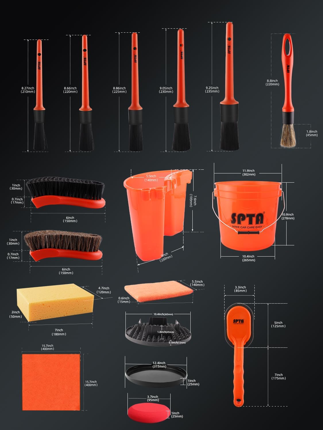 SPTA 31-delige autowasset met  - Interior Detailing Kit recensie en prijs